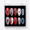 Boston Red Sox Handmade Press On Nails | Reusable 3D Nail Set