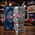 Chicago Cubs 40oz Tumbler with Lid and Straw