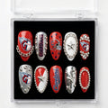 Cleveland Guardians Handmade Press On Nails | Reusable 3D Nail Set
