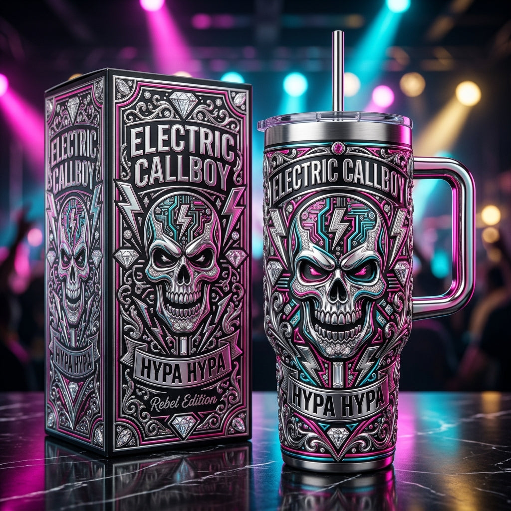 Electric Callboy 40oz Tumbler with Lid and Straw