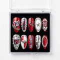 Washington Nationals Handmade Press On Nails | Reusable 3D Nail Set