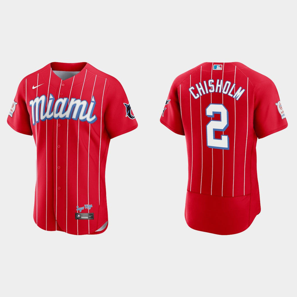 Men's Miami Marlins City Connect Authentic Jersey - All Stitched
