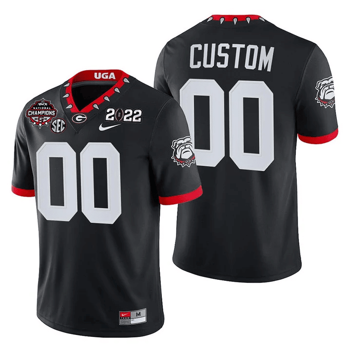 Custom Georgia Bulldogs CFP National Champions Jersey - All Stitched