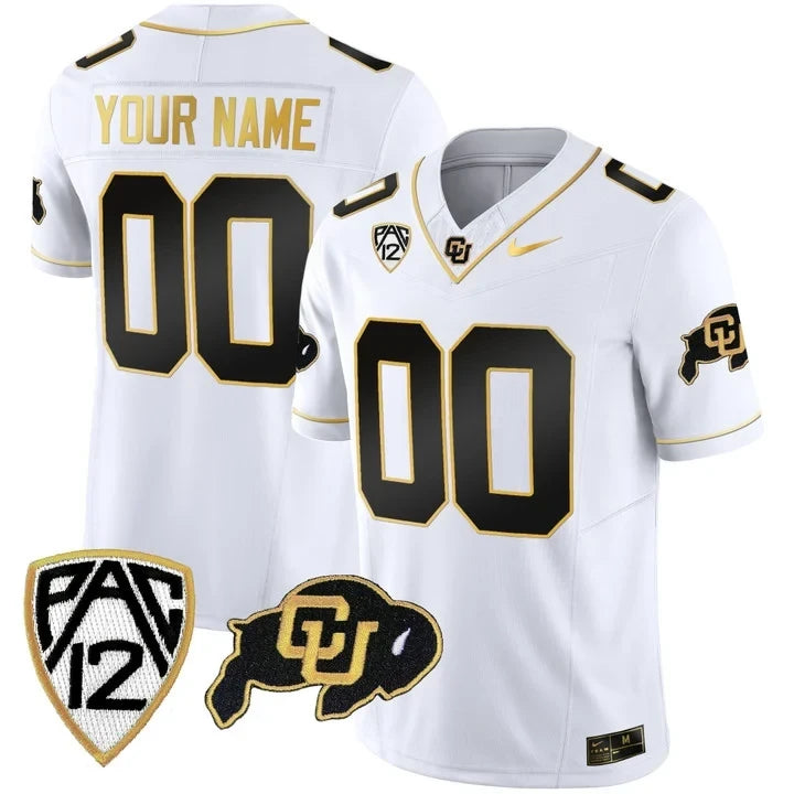 Colorado Buffaloes Vapor Limited Gold Custom Jersey – All Stitched