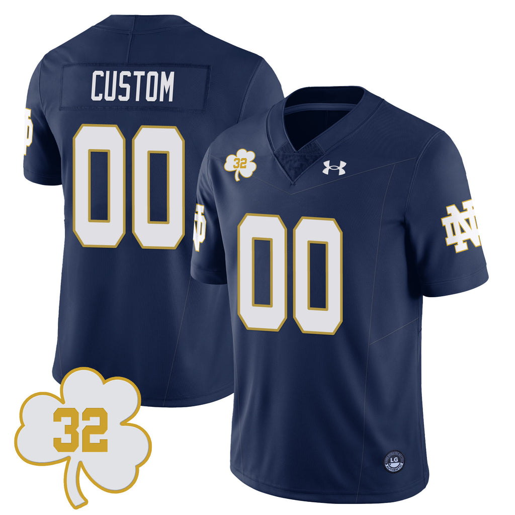 Men's Notre Dame Football Johnny Lujack Patch Jersey - All Stitched