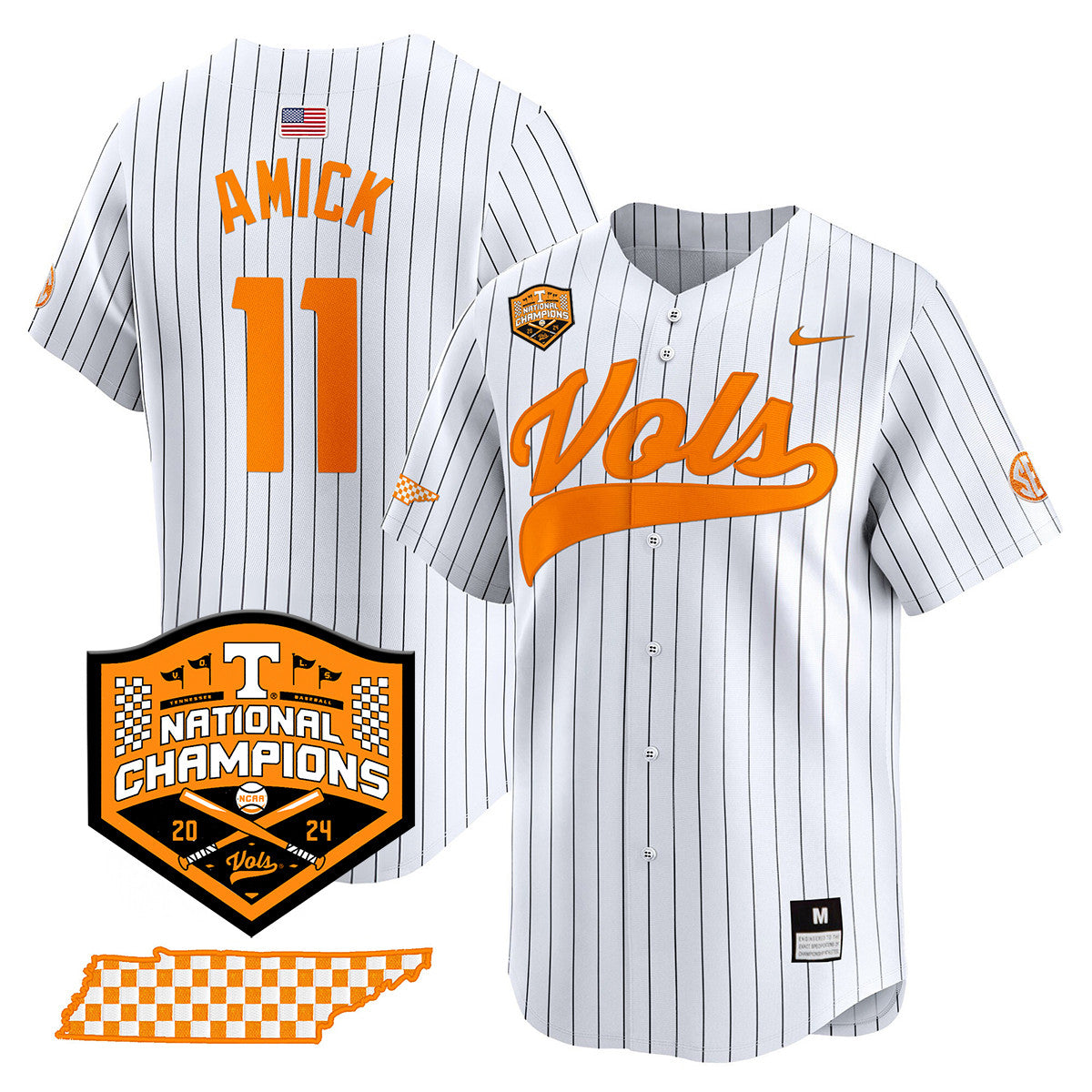 Women's Tennessee Volunteers 2024 National Champions Vapor Premier Limited Jersey - All Stitched