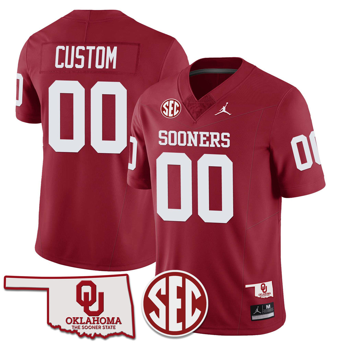 Custom Oklahoma Sooners 2024 Limited Jersey - SEC Patch - All Stitched