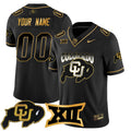 Custom Colorado Buffaloes 2024 Vapor Limited Gold Jersey N1 - All Stitched