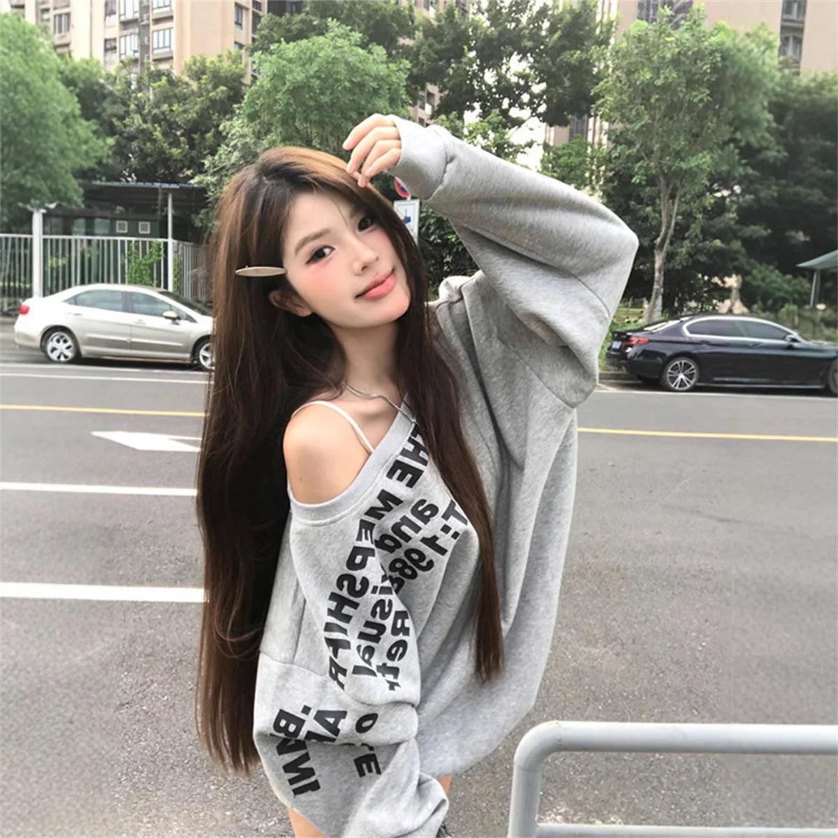 Y2k Sexy Oversize T shirt Women Streetwear Print Long sleeve Basic Top Lady Fall 2025 Winter Korean Fashion Oversized Tees Shirt