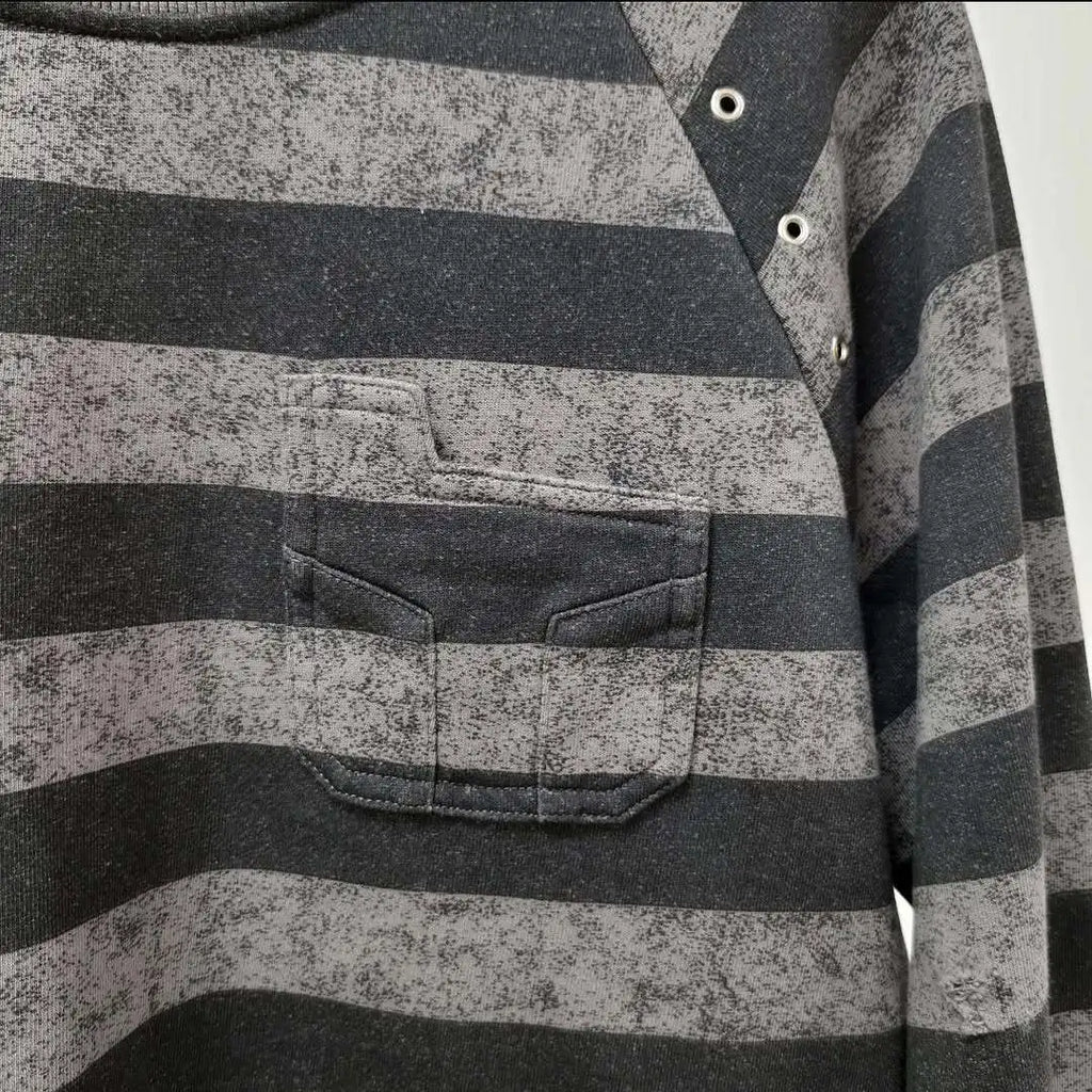 European And American Ins Cross Border 2025 New Spring And Autumn Striped Long Sleeve T-shirt Loose Top Women's Bottom Shirt Rou