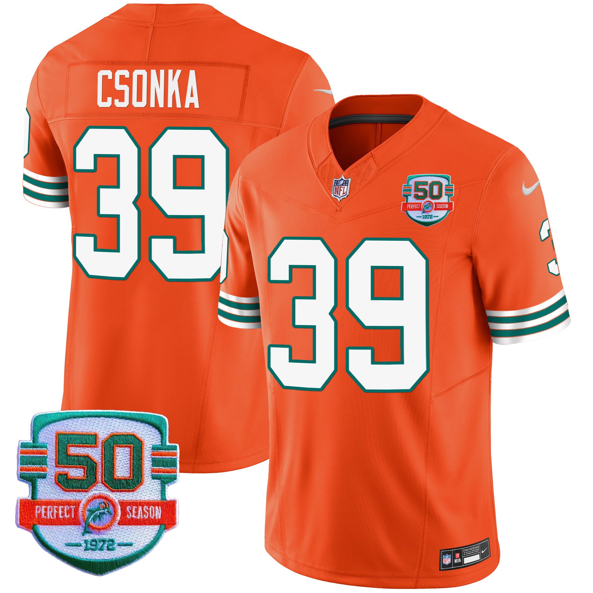 Men's Dolphins Throwback Vapor Jersey - All Stitched