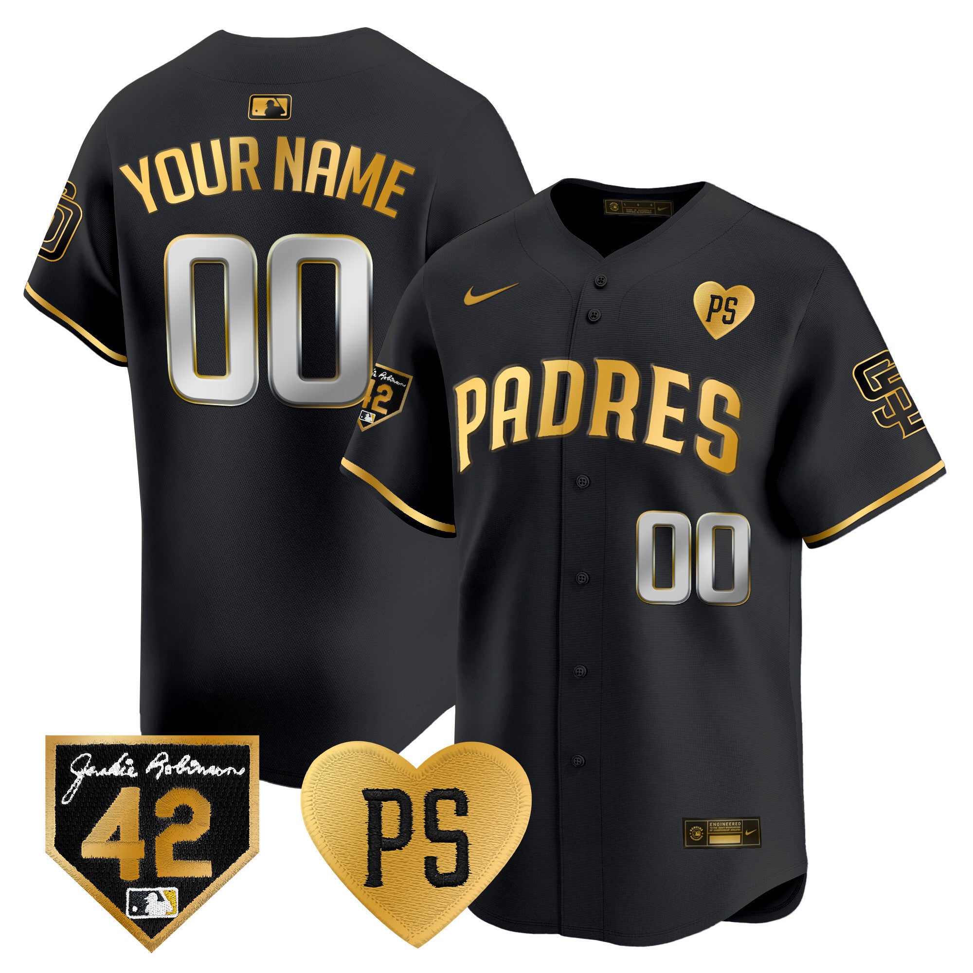 Padres 2024 "For Peter" & Robinson Patch Vapor Premier Limited Custom Jersey ?All Stitched