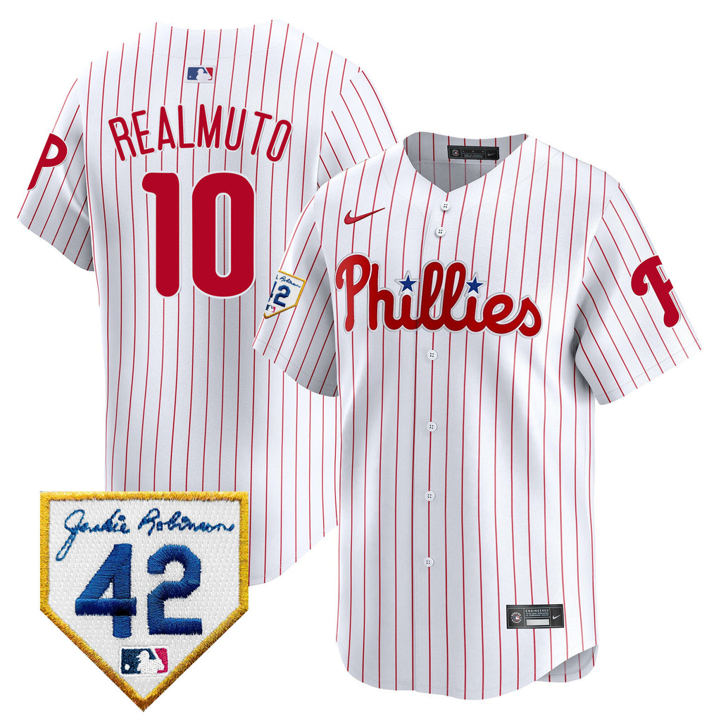 Men's Phillies 2024 Jackie Robinson Patch Vapor Premier Limited Jersey - All Stitched