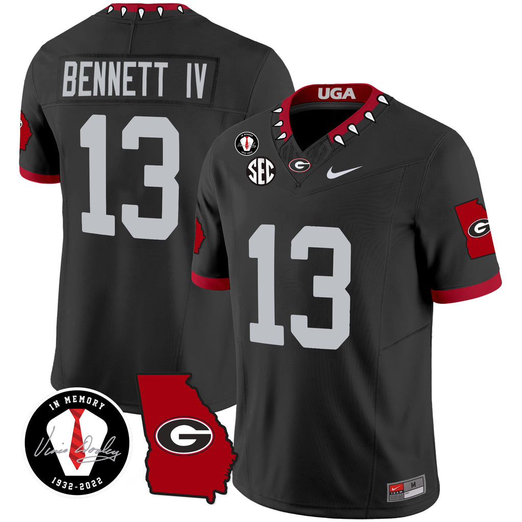 Men's Georgia Bulldogs 2024 Vapor Jersey V3 - Georgia Map - All Stitched