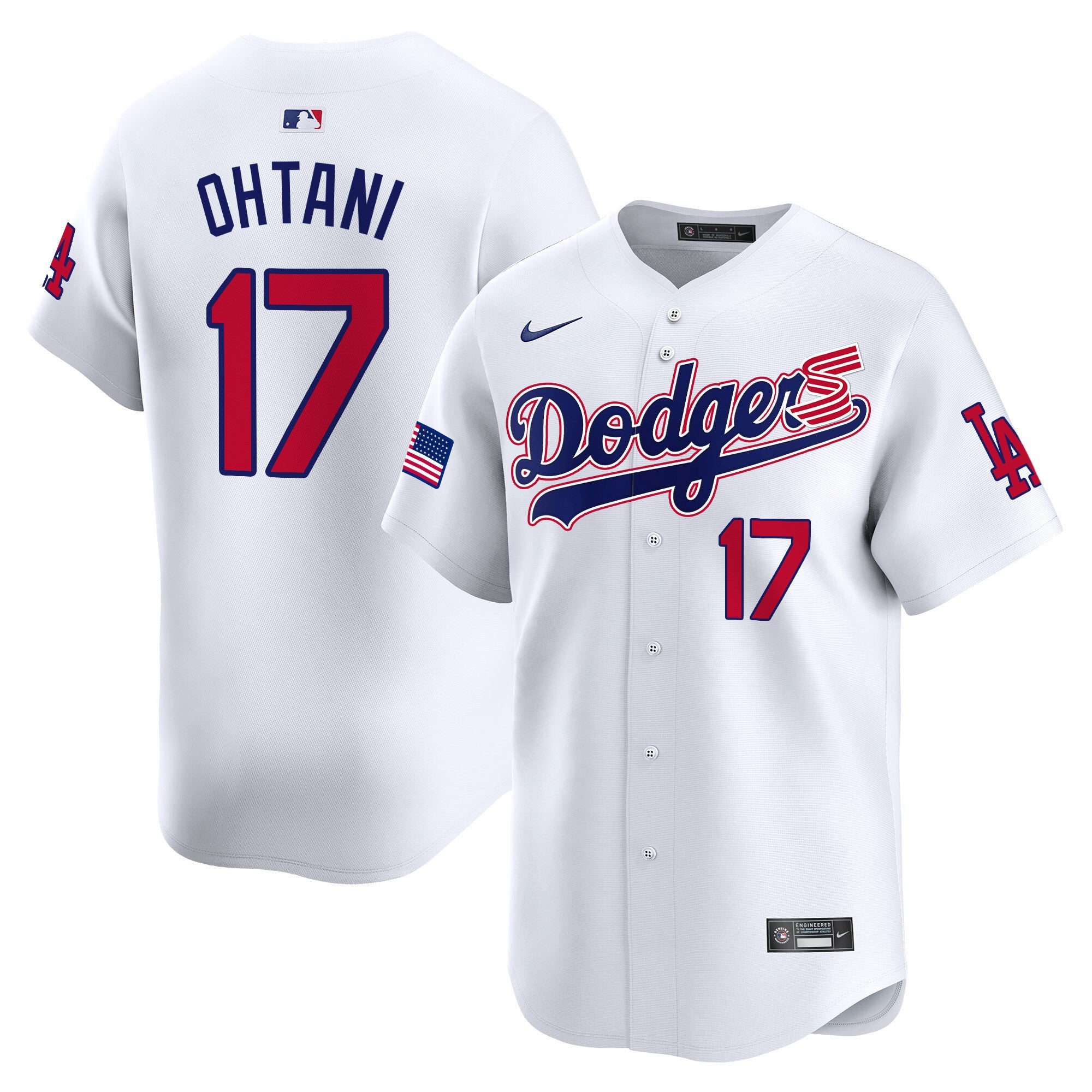 Men's Dodgers 2024 Independence Day Vapor Premier Limited Jersey - All Stitched