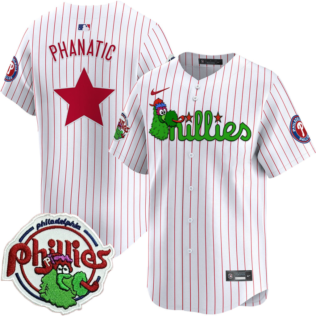 Men's Phillies Phanatic Patch Vapor Premier Limited Jersey V3 - All Stitched