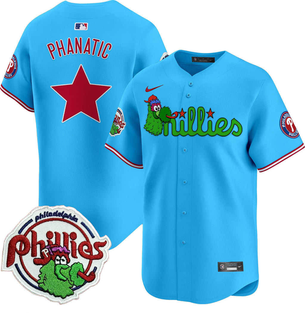 Men's Phillies Phanatic Patch Vapor Premier Limited Jersey V3 - All Stitched