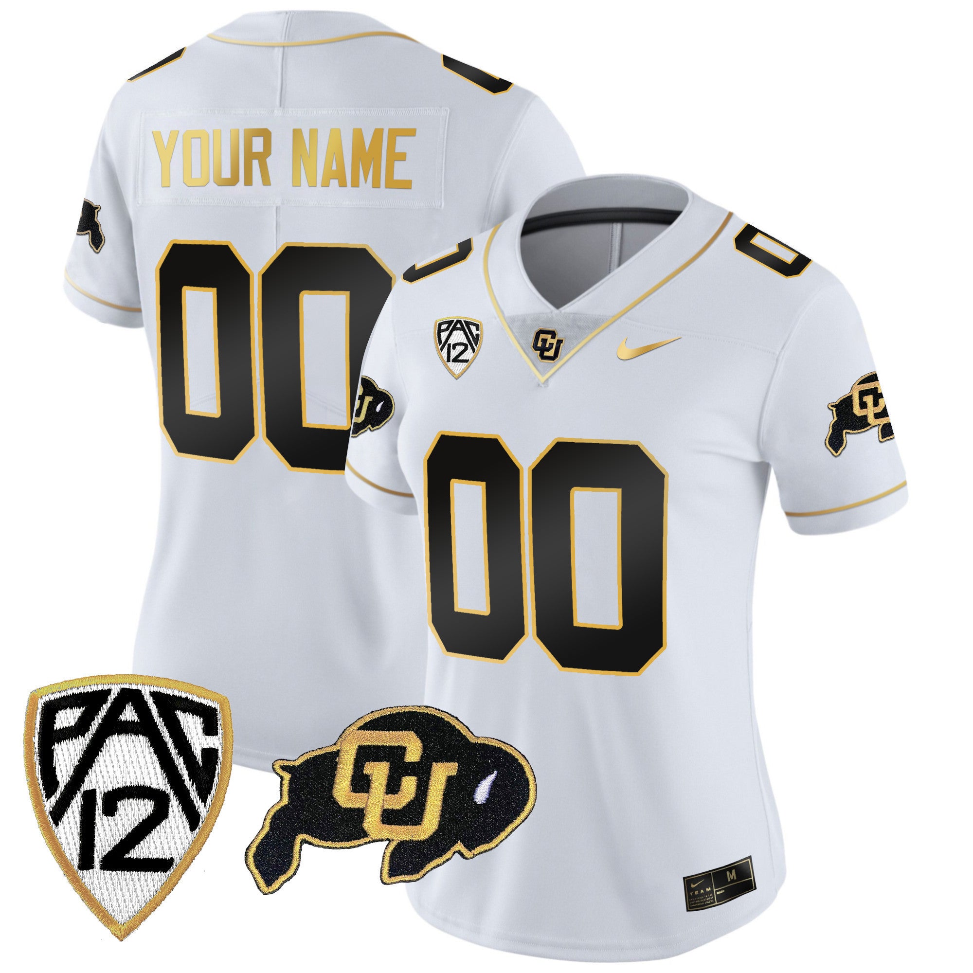 Colorado Buffaloes Gold Vapor Limited Custom Jersey - All Stitched