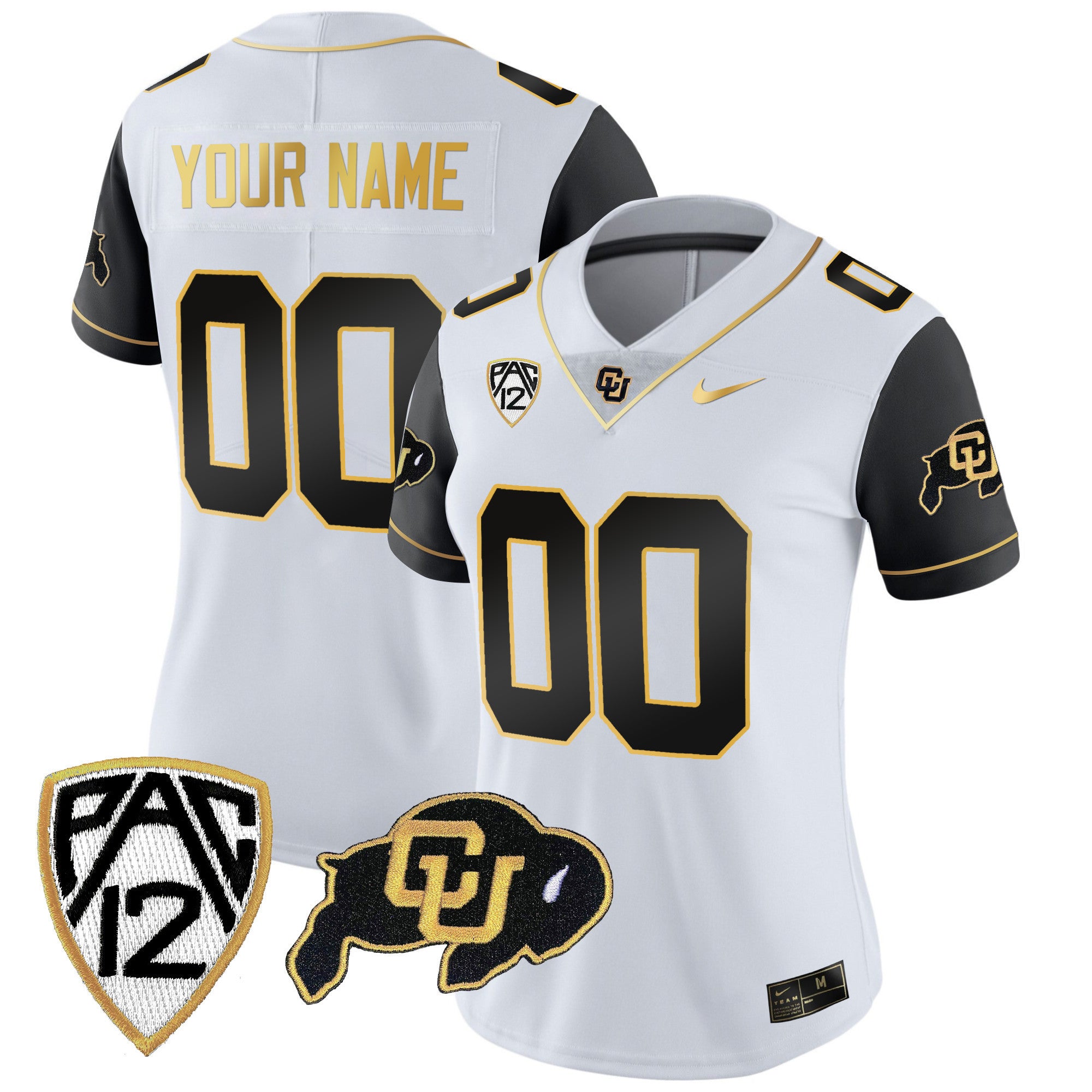 Colorado Buffaloes Gold Vapor Limited Custom Jersey - All Stitched