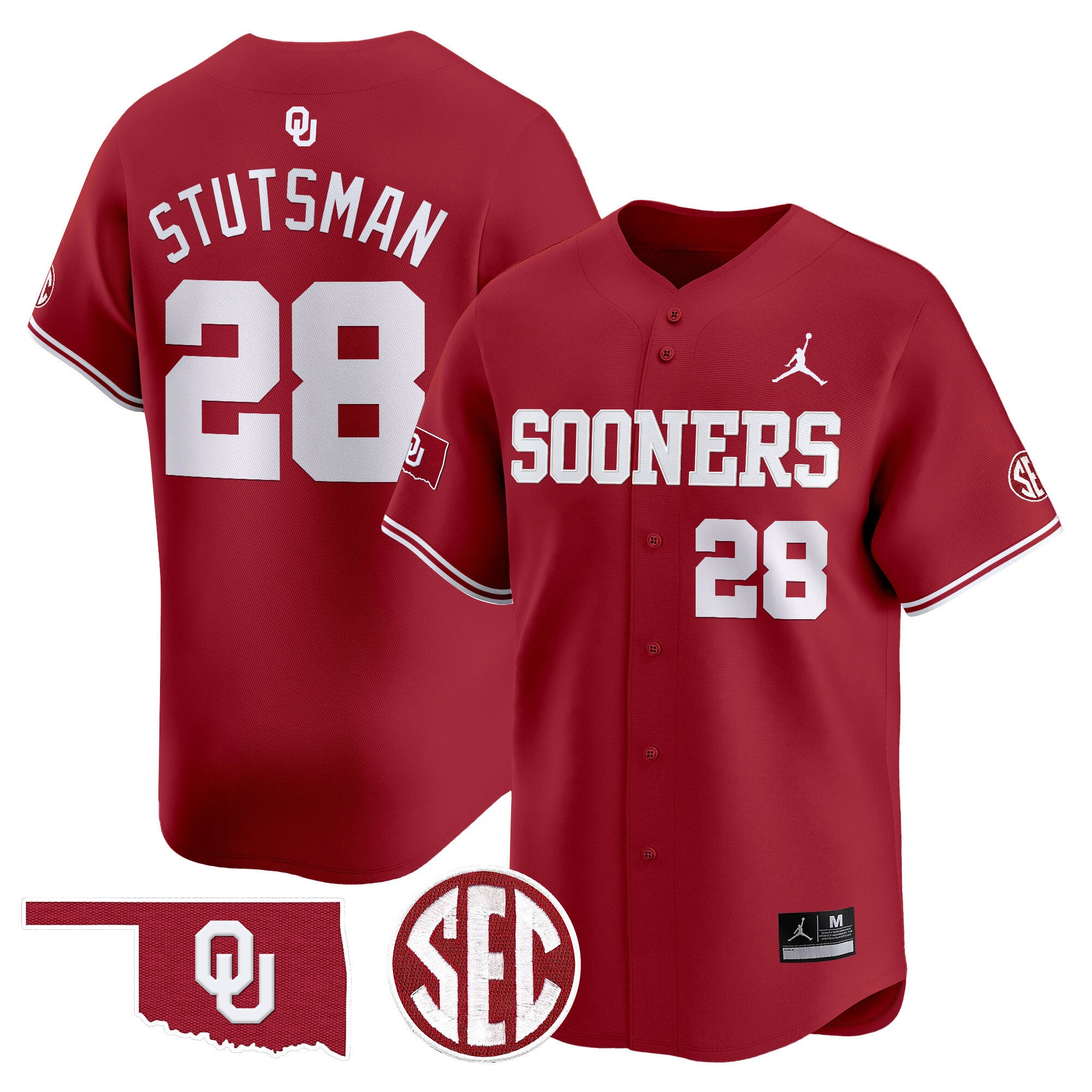 Men's Oklahoma Sooners 2024 Vapor Premier Limited Jersey V2 - SEC Patch - All Stitched