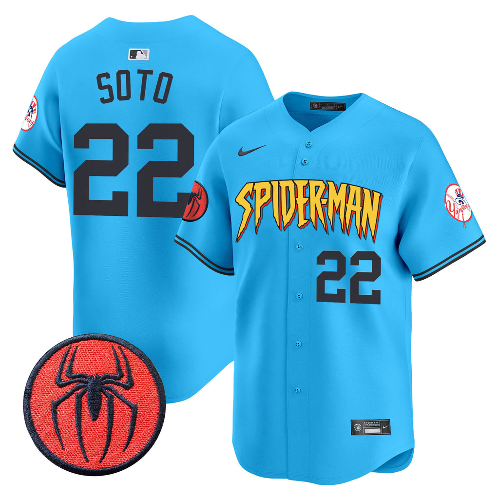 Men's New York Yankees Spider-Man Vapor Premier Limited Jersey - All Stitched