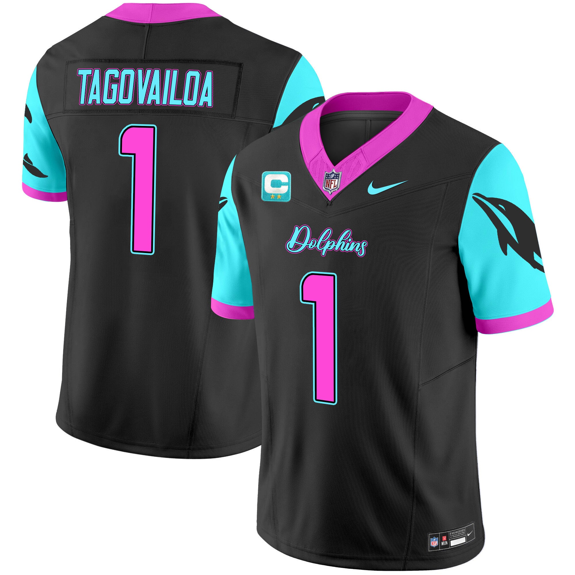 Men's Dolphins Miami Vice Vapor Limited Jersey - All Stitched