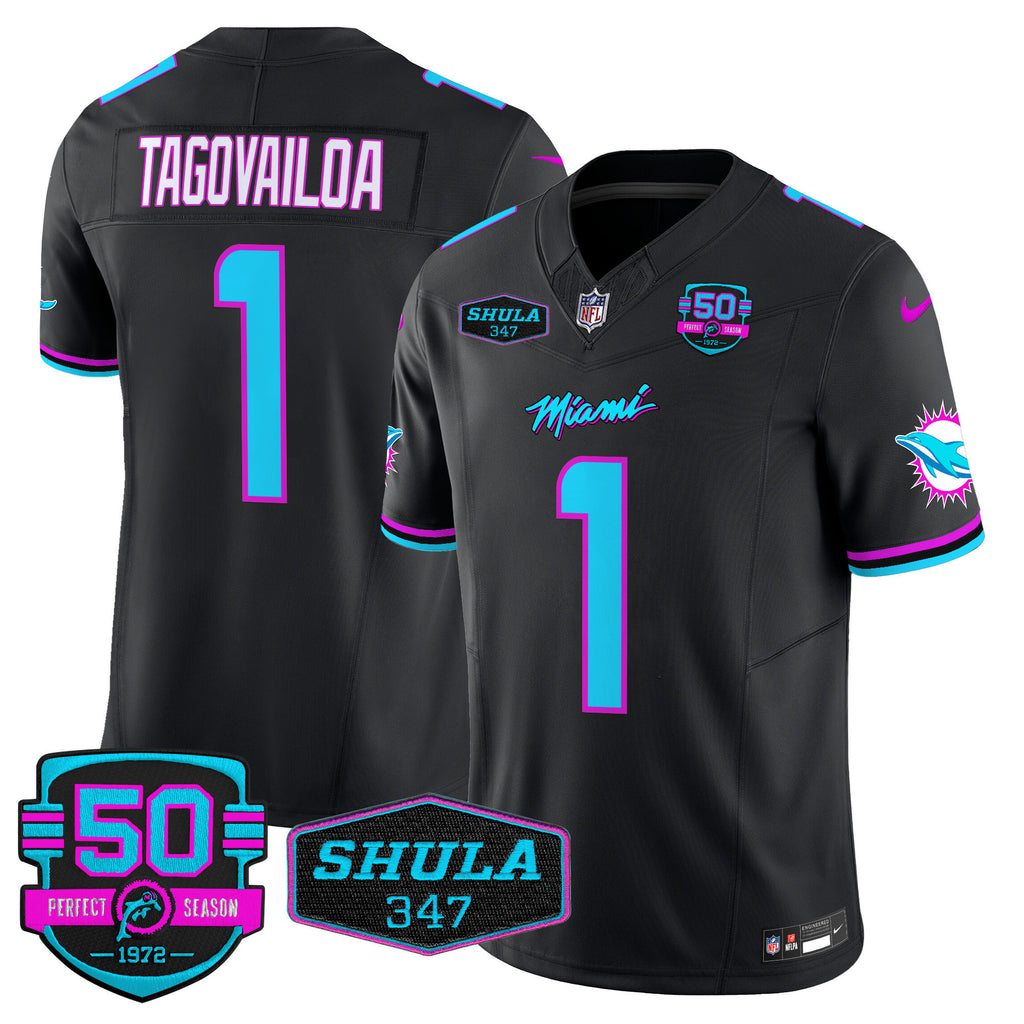 Men's Dolphins Miami Vice Vapor Limited Jersey V4 - All Stitched