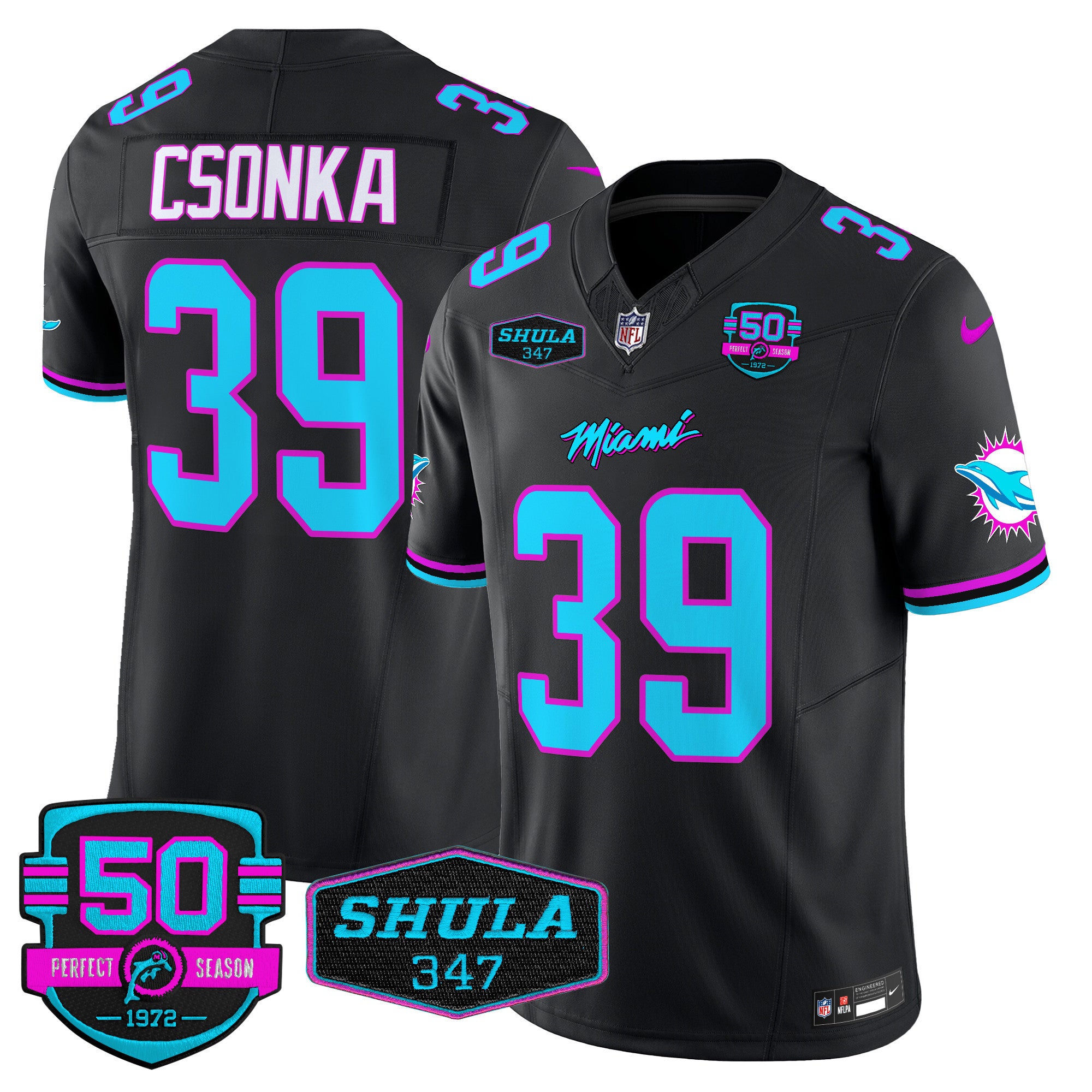 Men's Dolphins Miami Vice Vapor Limited Jersey V4 - All Stitched