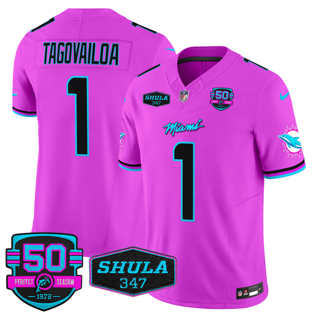 Men's Dolphins Miami Vice Vapor Limited Jersey V4 - All Stitched