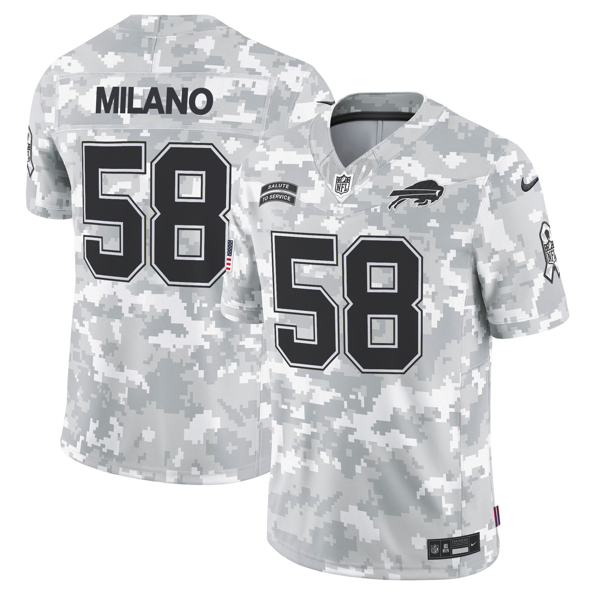 Buffalo Bills 2024 Salute to Service Vapor Limited Jersey - Arctic Camo - All Stitched