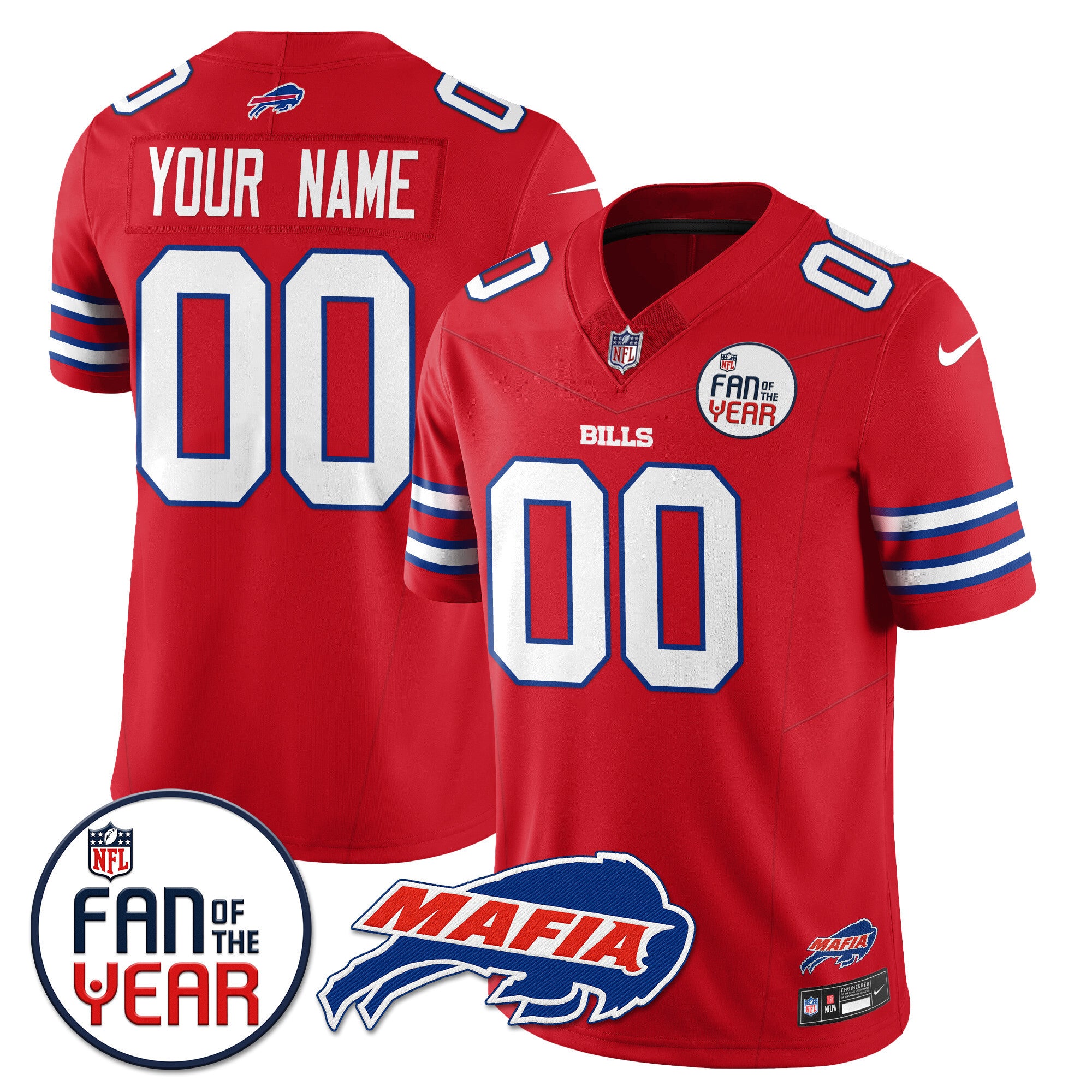 Women's Buffalo Bills "Fan Of The Year" Jersey - All Stitched