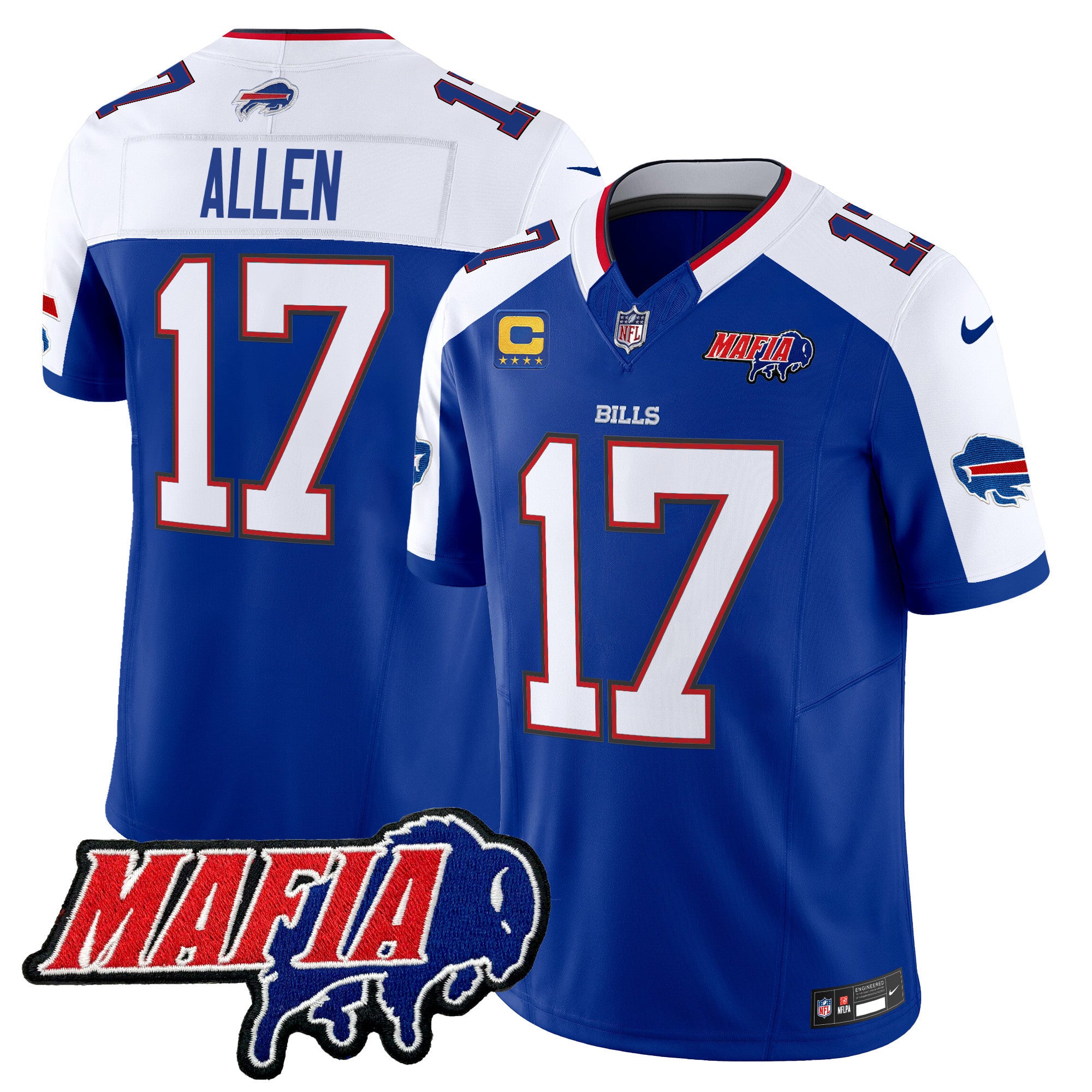 Men's Buffalo Bills 2024 Bills Mafia Patch Vapor Limited Jersey - All Stitched