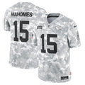 Kansas City Chiefs 2024 Salute to Service Vapor Limited Jersey - Arctic Camo - All Stitched