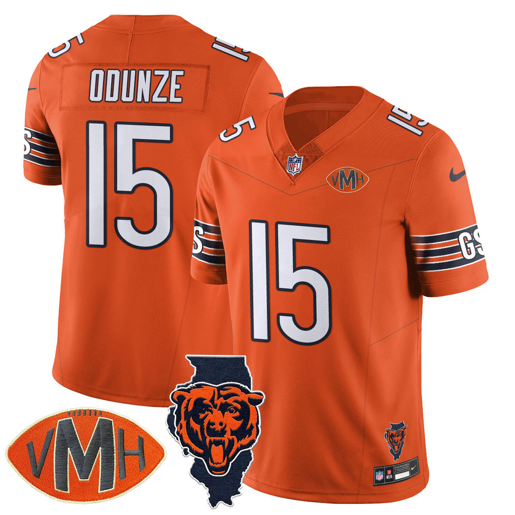 Custom Chicago Bears Honor Virginia Halas McCaskey Jersey - All Stitched