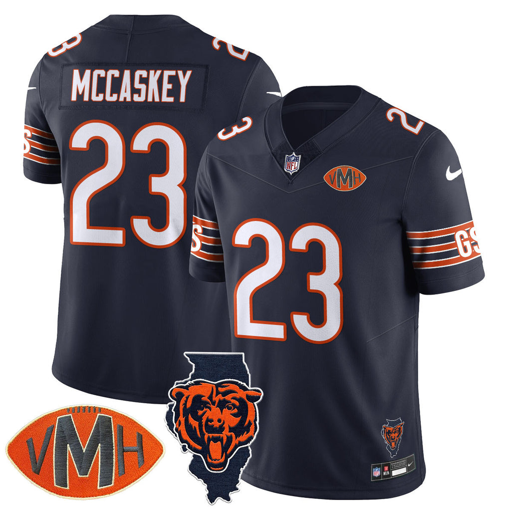 Custom Chicago Bears Honor Virginia Halas McCaskey Jersey - All Stitched