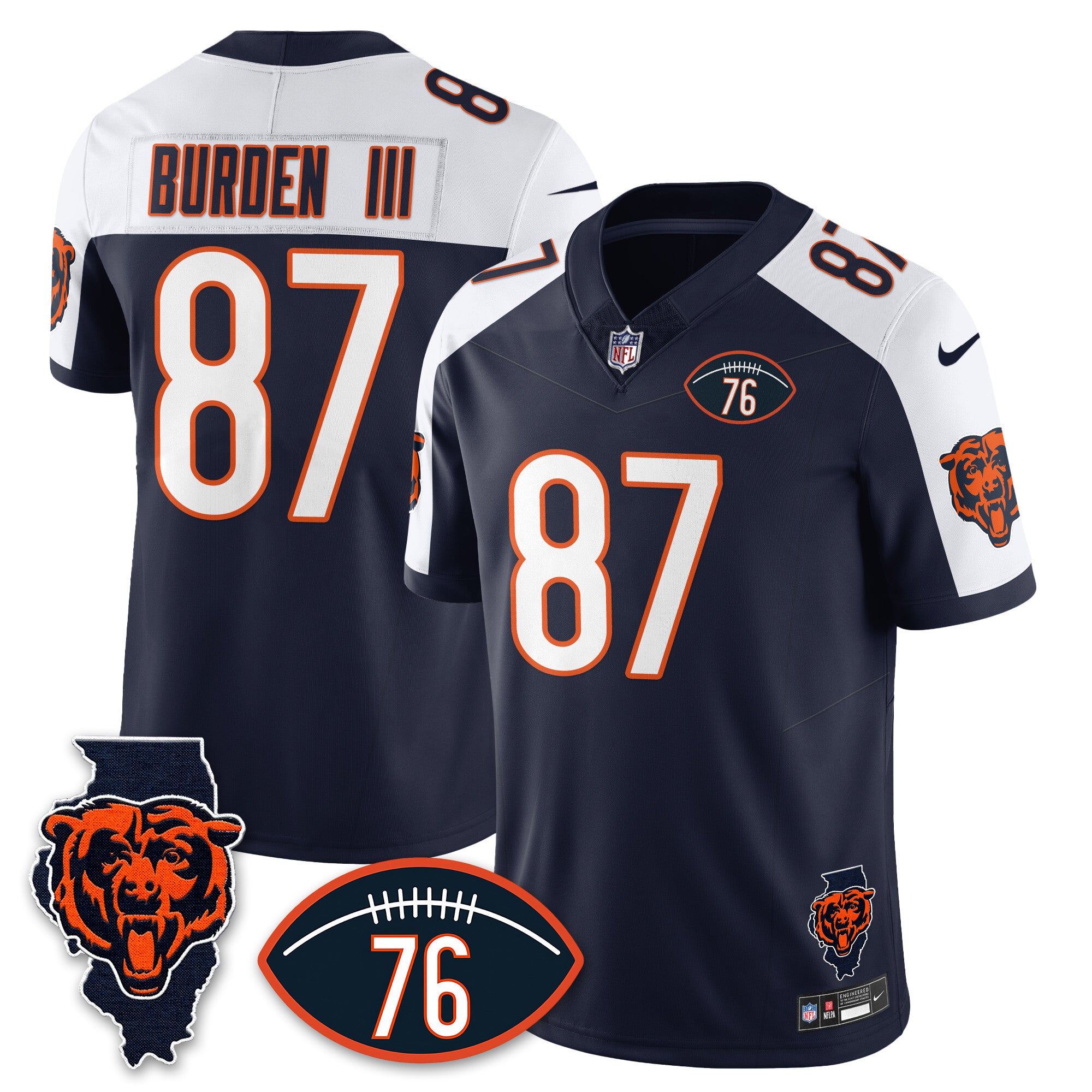 Chicago Bears Honor Steve McMichael Custom Jersey - All Stitched
