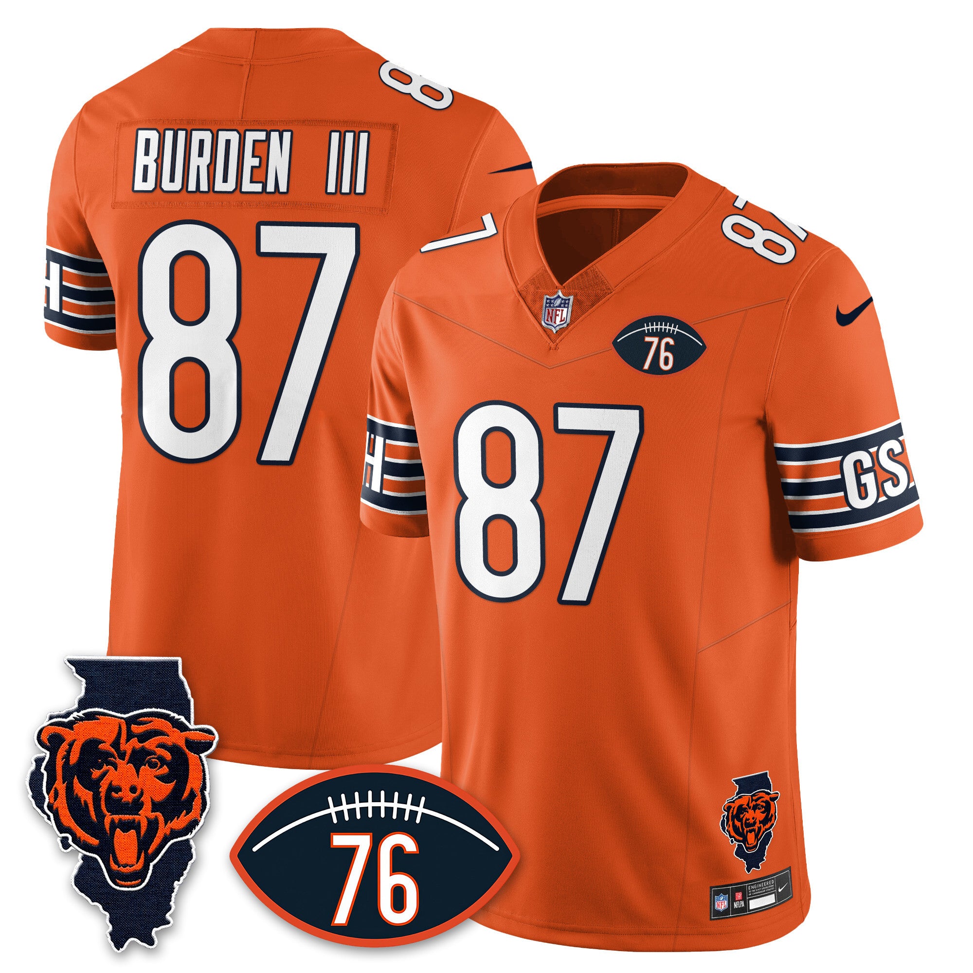 Chicago Bears Honor Steve McMichael Custom Jersey - All Stitched