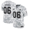 Walker 06 Arctic Camo Dallas Cowboys 2024 Salute to Service Jersey - All Stitched