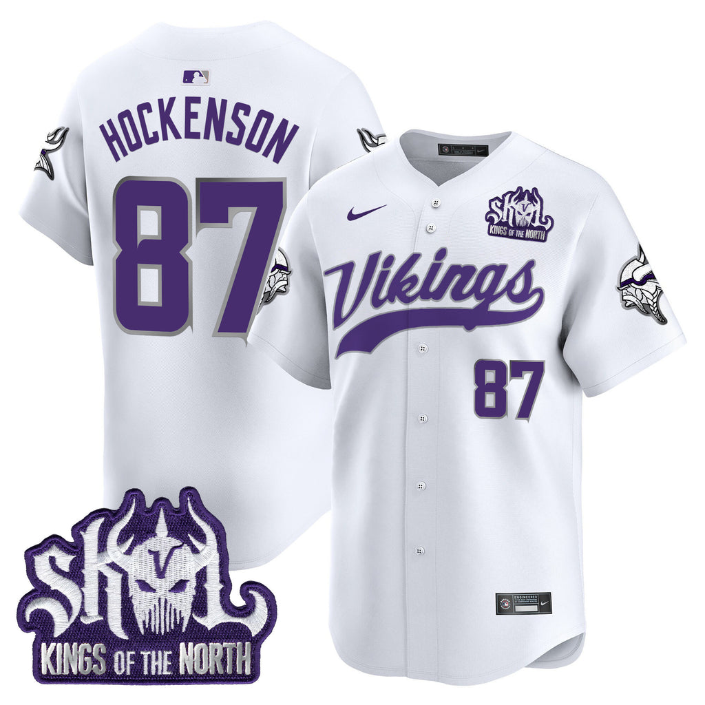 Men's Minnesota Vikings King Of The North Patch Vapor Premier Limited Jersey - All Stitched