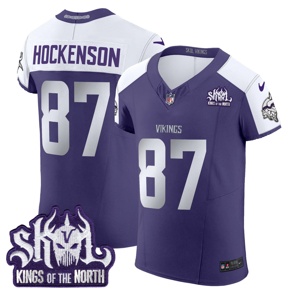 Men's Minnesota Vikings 2024 Winter Warrior Skol Patch Vapor Elite Jersey - All Stitched