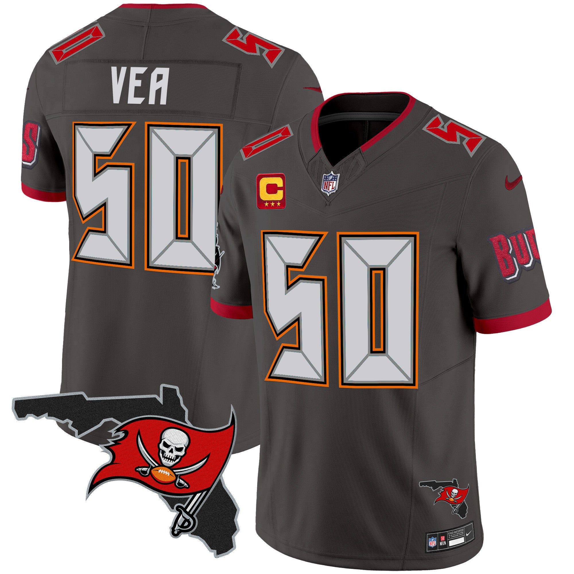 Men's Buccaneers Florida Patch Vapor Limited Jersey V2 - All Stitched