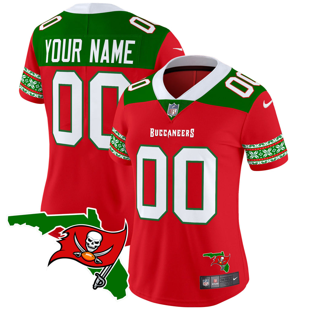 Buccaneers 2024 Christmas Vapor Limited Custom Jersey - All Stitched