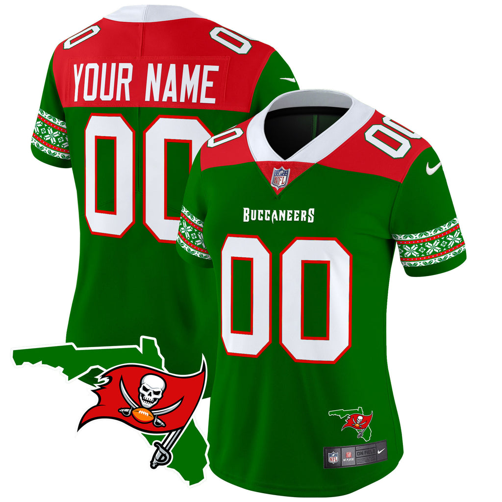 Buccaneers 2024 Christmas Vapor Limited Custom Jersey - All Stitched