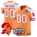 Tampa Bay Buccaneers Throwback 2024 NFC South Division Champions Patch Vapor Limited Custom Jersey - All Stitched