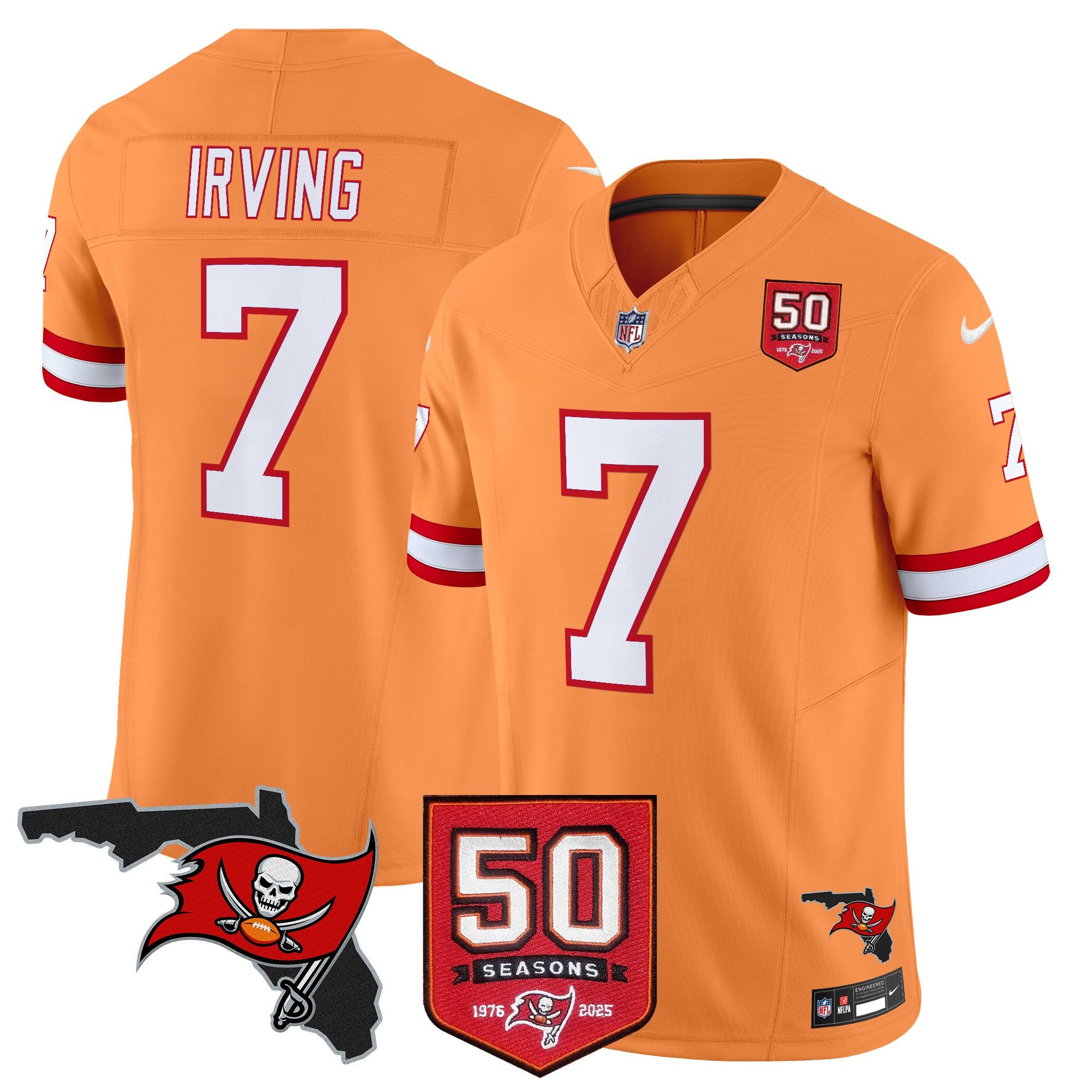 Men's Tampa Bay Buccaneers 50th Season Patch Vapor Limited Jersey - All Stitched