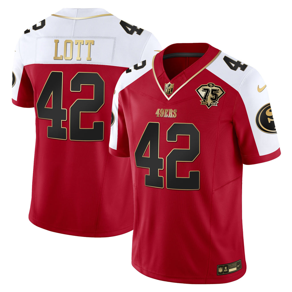 Men's 49ers 2023 Vapor Gold Limited Jersey - All Stitched