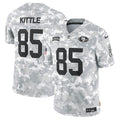 George Kittle San Francisco 49ers 2024 Salute To Service Arctic Camo Jersey - All Stitched