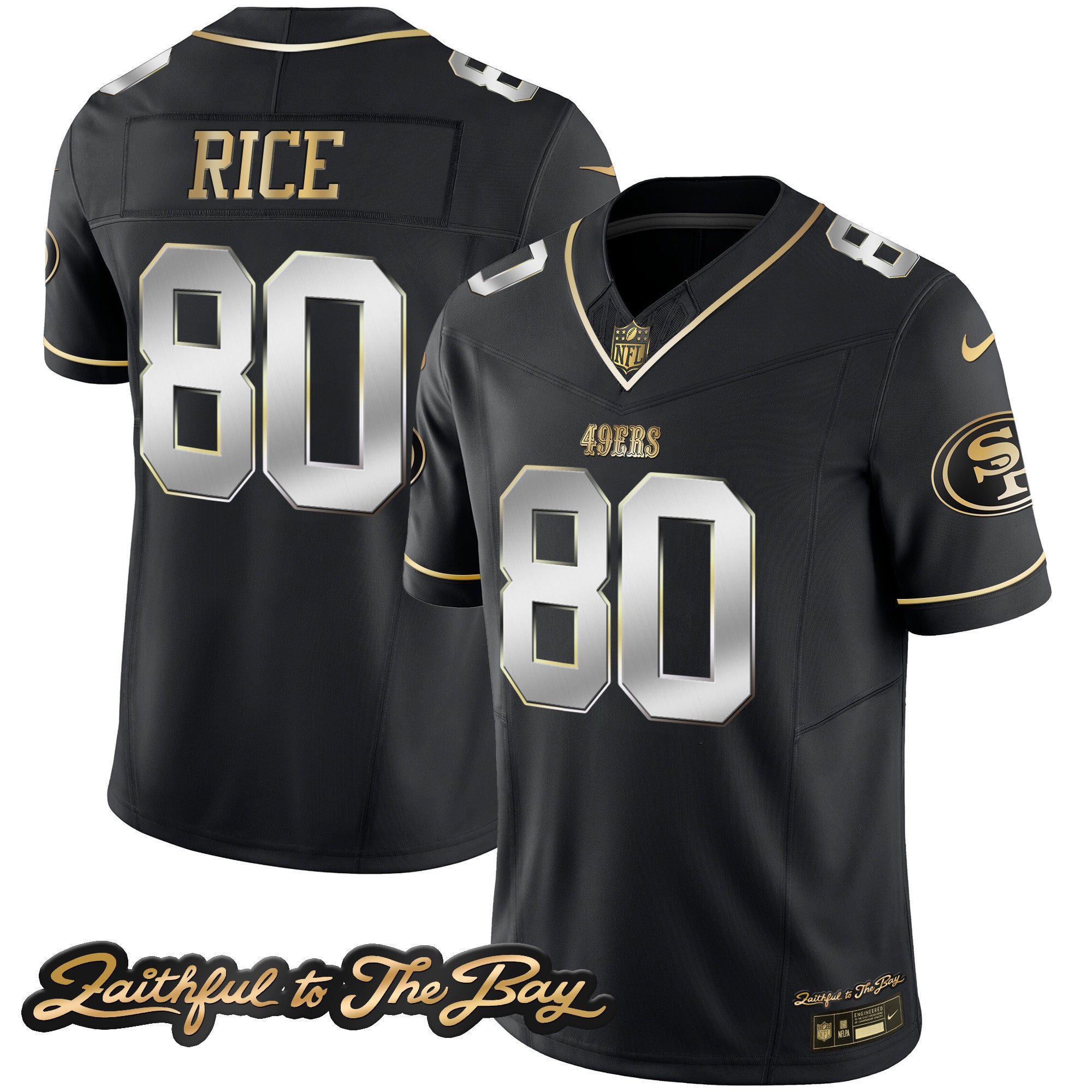 Men's 49ers Faithful To The Bay Patch Vapor Limited Jersey V3 - All Stitched