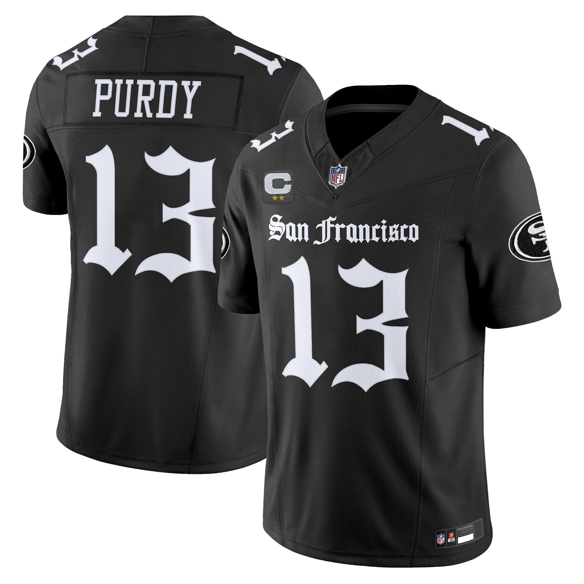 Men's San Francisco 49ers 'Gothic Edition' Vapor Limited Jersey - All Stitched