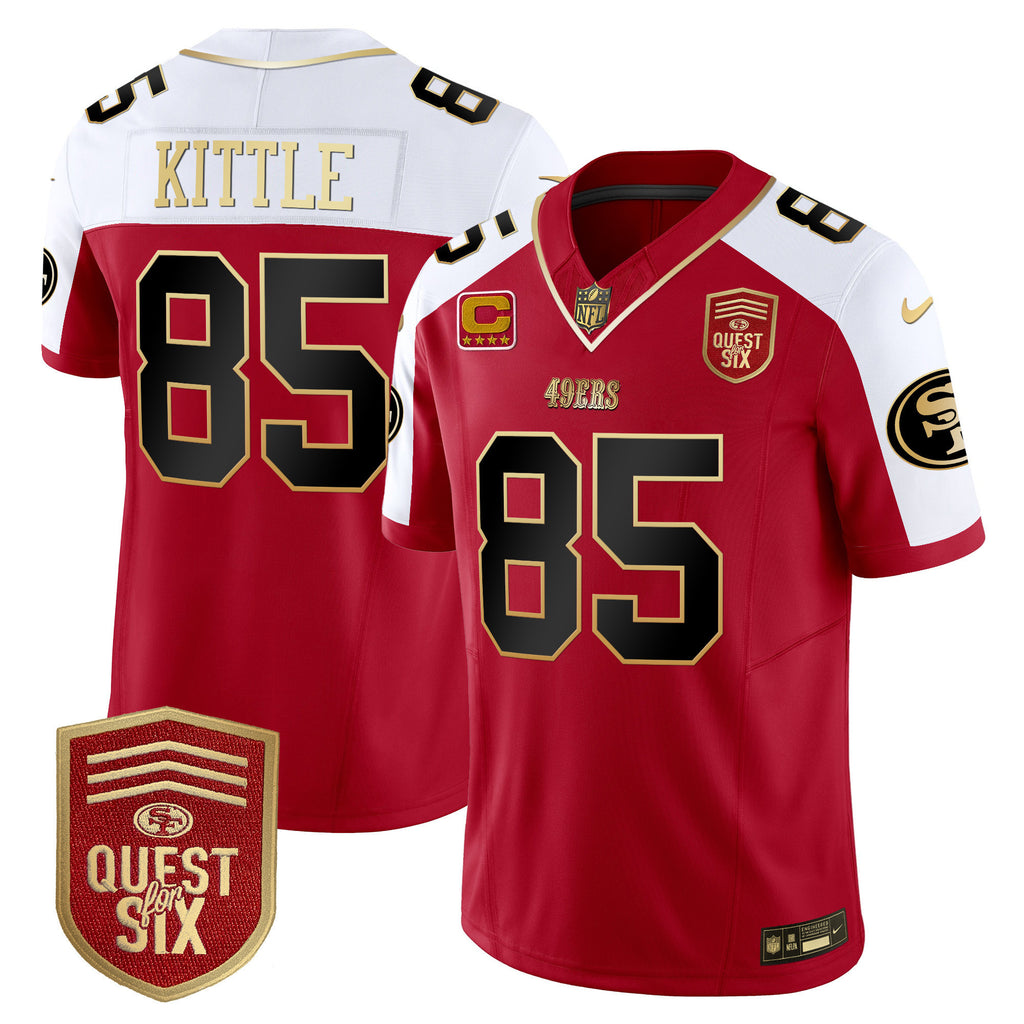 Men's 49ers Quest For Six Patch Vapor Limited Jersey - All Stitched